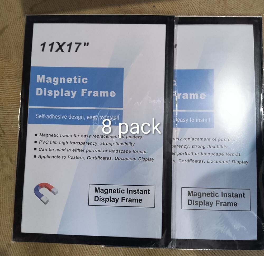 8 Pack 11x17" Inch Magnetic Picture Poster Frame Self Adhesi Vertical Horizontal